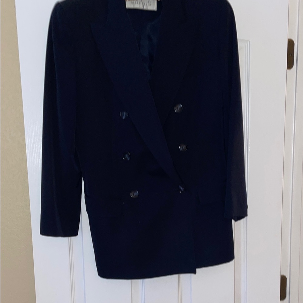 Ellen Tracy Black Professional Button-Front Blazer